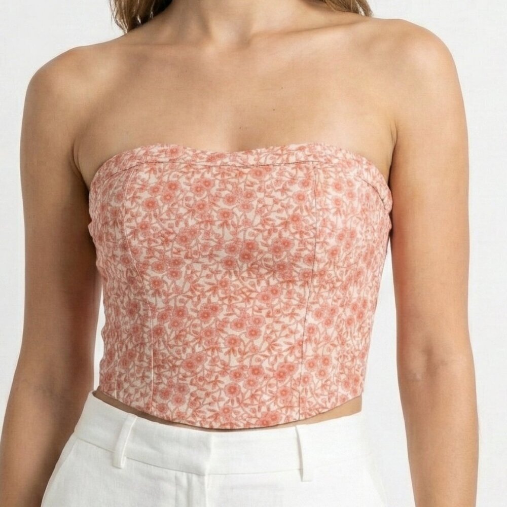 American Eagle Floral Corset Top Small